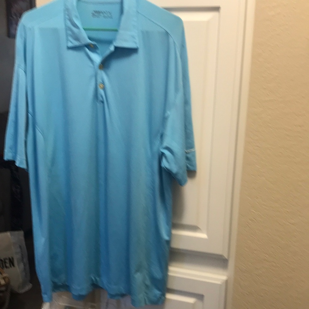Men's Nike Golf Nike Fit dry Azure Blue short sleeve Polo Shirt